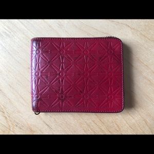 Comme Des Garçon burgundy red wallet